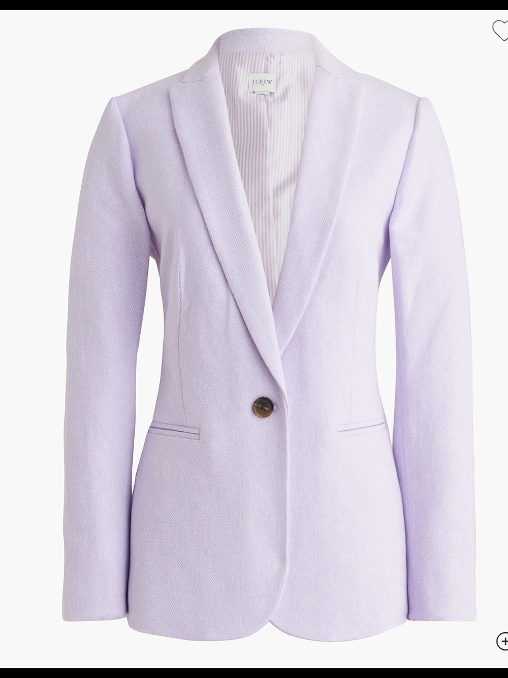 J. Crew Lilac Single-Button Tailored Blazer